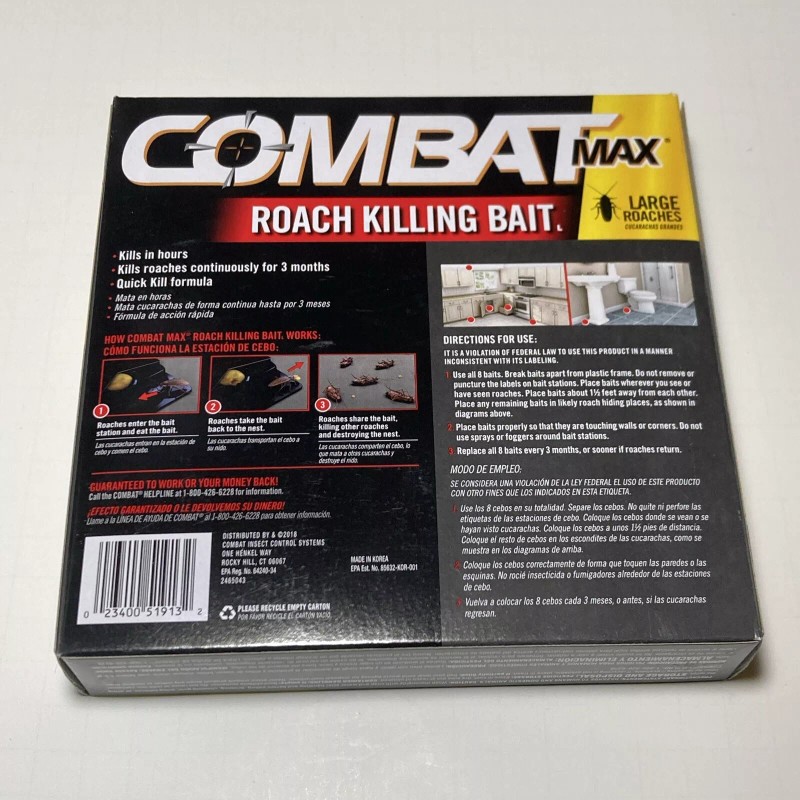Combat (SEALED) Combat Max Roach Killing Bait- 8 Bait Stations