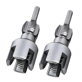 Integrated Pipe Threading Tool, 1/2“ And 3/4” Drill Compatible Dual-Function Pvc Pipe Thread Cutter For Home Repair Tools