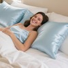 Satin Pillowcase, Similar to Silk Pillow Cases (Blue - 2