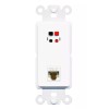 Wallplate City 2 Port White Decorative Jack Coupler Keystone Rocker CAT6 SPEAKER Wall Plate
