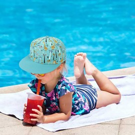 Baby Baseball Cap Toddler Sun Hat UV Protection Summer Hat Adjustable Kids Snapback Cap Baseball Cap Peaked Cap for 6 Months - 8 Years Girls Boys, Giraffe Green
