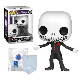 Blue Salamander Emporium Protective Case Bundled with Vinyl Figure – The Nightmare Before Christmas 30th Anniversary – Formal Jack Skellington Funko Pop #1381