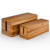 TIDITA Acacia Large Cable Management Box - Set of 2