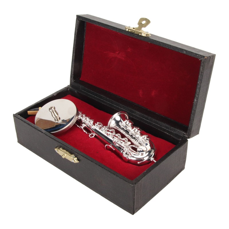 Miniature Saxophone with Stand and Case Mini Musical Instrument Miniature
