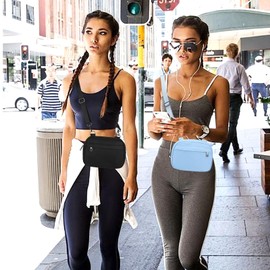 MAXTOP Small Crossbody Bags for Women Men Cell Phone Belt Bag Purse Fanny Pack with Adjustable Strap Blue Sling Bag for Traveling Casual Festival Gifts