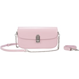 LA FESTIN Split Leather Crossbody Purses For Women With Dual Straps - Trendy Women's Shoulder Handbags Designer Satchel Bags For Women For Every Occasion - Pink