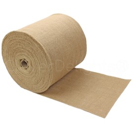 CleverDelights 12" Premium Burlap Roll - 100 Yards - No-Fray Finished Edges - Natural Jute Burlap Fabric