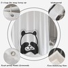 YOUNG DA Funny Panda Shower Curtain, Black and White Pattern