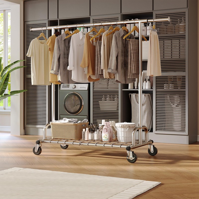 Raybee Heavy Duty Clothes Rack, Clothing Racks for Hanging Heavy