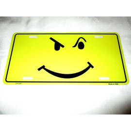 Unbranded DEFIANT SMILE Metal License Plate #4b NEW