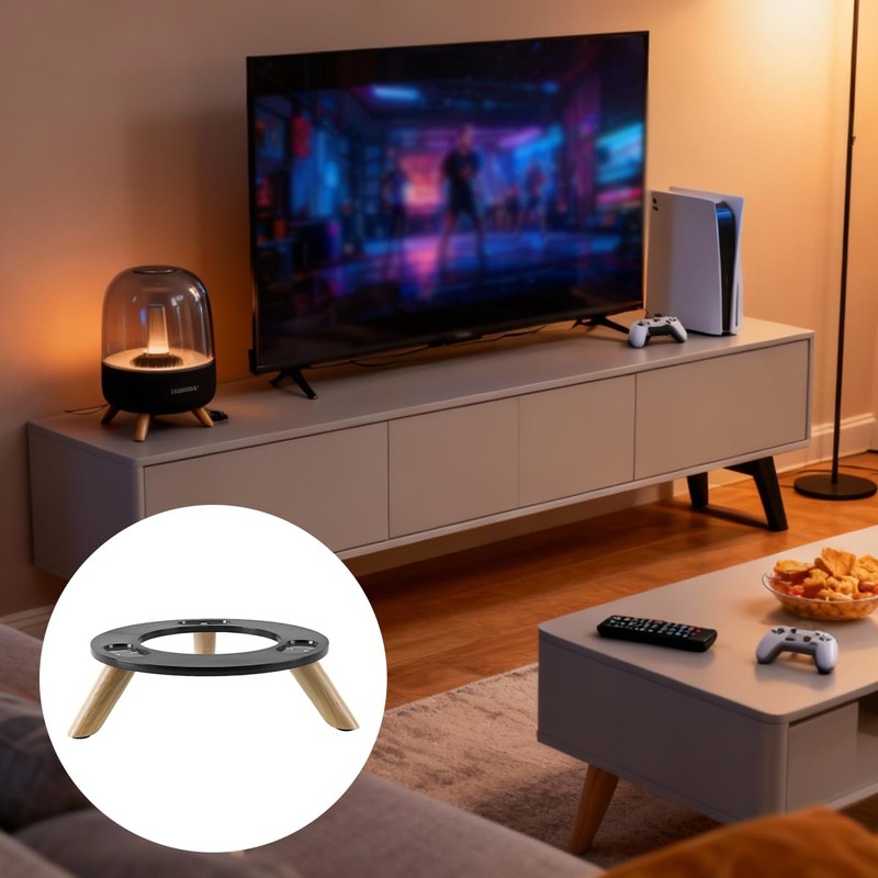 DUZEPA Desktop Speaker Stands with Wood Feet Display Support Holder