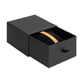 ALLUREPACK Sliding Drawer Pillow-Style Watch Box & Bangle Box for Men & Women - Soft Velvet Interior & Ribbon Pull Bracelet/Bangle & Watch Case - Ideal for Watch & Bracelet Jewelry Gift Box Display