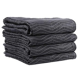 US Cargo Control Preferred Mover Moving Blanket - 80 Inches Long By 72 Inches Wide - Strong and Durable Black Polyester Material - Protect Your Valuables During A Move Or While In Storage (4)