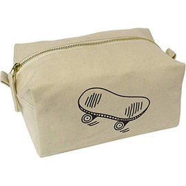 'Skateboard' Canvas Wash Bag/Makeup Case (CS00013109)