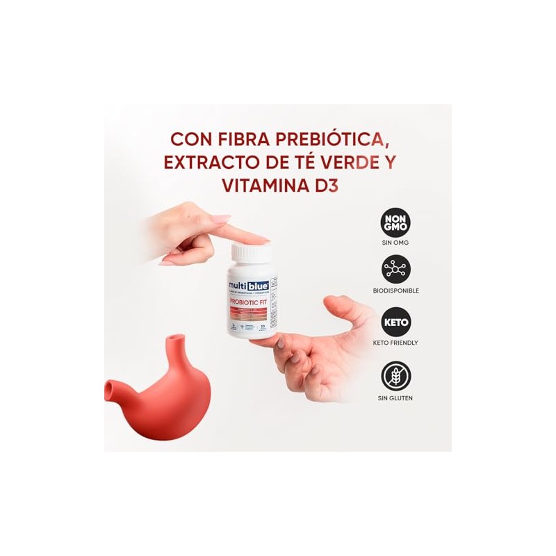Probiotic Fit 30 Capsulas Avanzada Fórmula de Probióticos y Prebióticos