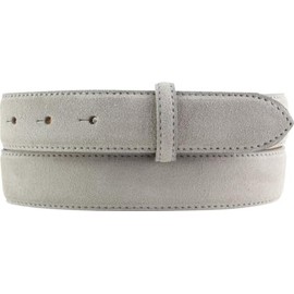 BELTINGER Interchangeable Suede Belt without Buckle 3.0 cm | Press Stud Belt for Men and Women 30 mm | Suede Belt, lightgrey