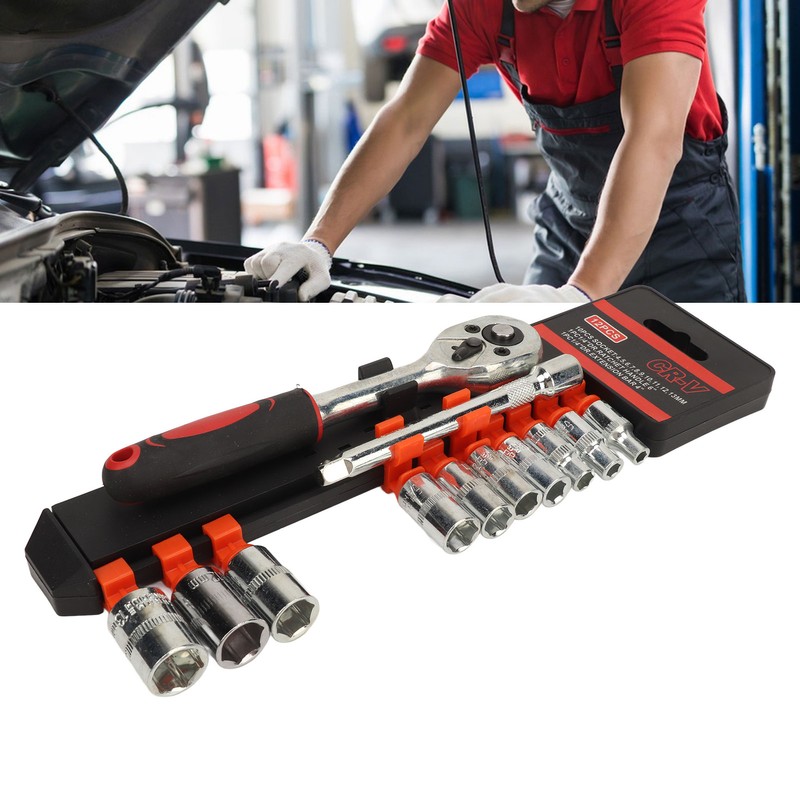 Ratchet Wrench Socket Set Quick Auto Repair Tool Kit CRV