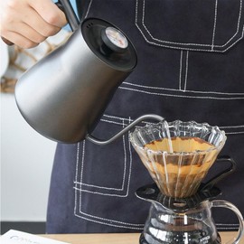 Manual Coffee Maker Set with 850ml Stainless Steel Kettle, All in One Coffee Brewing Kit, Hand grinder, Travel Case for Outdoor Camping, Office