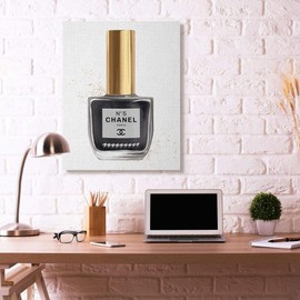 Stupell Industries Makeup Nail Polish Black Fashion, Design by Artist Ziwei Li Wall Art, 36 x 48, Canvas