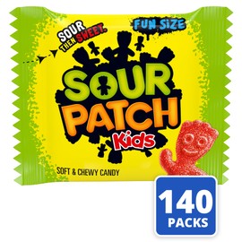 SOUR PATCH KIDS Soft & Chewy Candy, Bulk Candy, 140 Snack Packs
