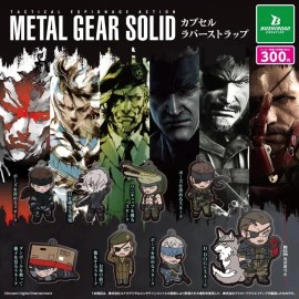 METAL GEAR SOLID Rubber Keychain Set of 8 BUSHIROAD Snake Old Big  Big Boss - Solid Snake in Box