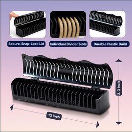 Carter Girls & CO. Hair Extension Holder 4 Mounting Options & Tools | Fully Equipped Hair Extension Hanger with Holds Clip-ins, Tape-Ins, Wefts for Washing, Styling, Storage & Travel (Black)