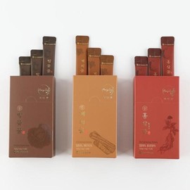 Honeygen Stick Honey Set (Chestnut Flower/Cinnamon/Red Ginseng) 10 Packets (3 Boxes) / 허니젠 스틱 꿀세트(밤꽃계피홍삼) 10포3box