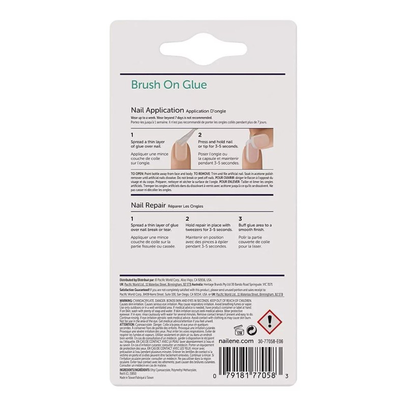 Nailene 2 X Pegamento De Uñas Postizas Ultra Rápido Nailene
