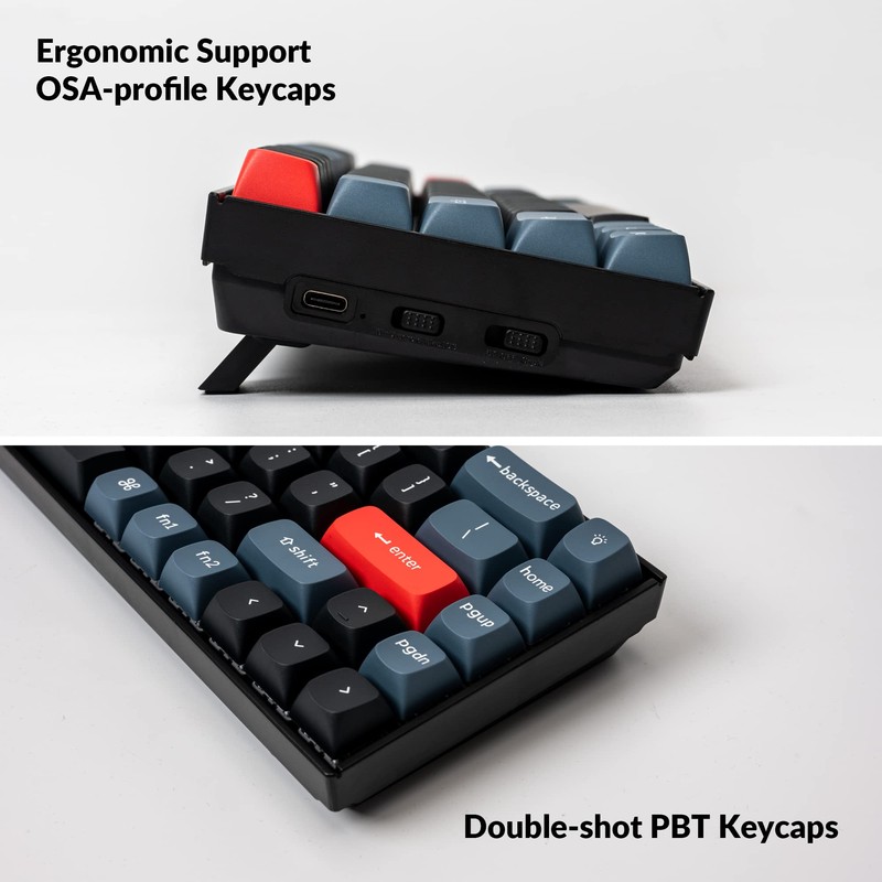 Keychron K6 Pro Wireless Custom Mechanical Keyboard, QMK/Launcher Programmable Macro,