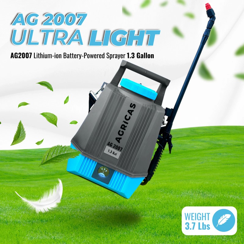AGRICAS AG2007 1.3 Gallon Battery Powered Sprayer