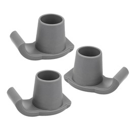 BESPORTBLE Senior Walker Ski Glides 3 Pack Heavy Duty Walker Foot Pads Replacement Skis Safe Sturdy Cane Parts Grey