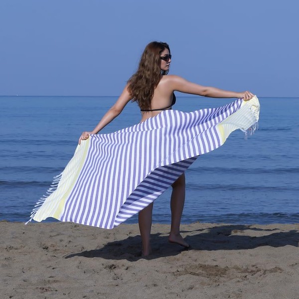Loom Legacy Turkish Beach Towel (39"x69") - Made in Turkey,