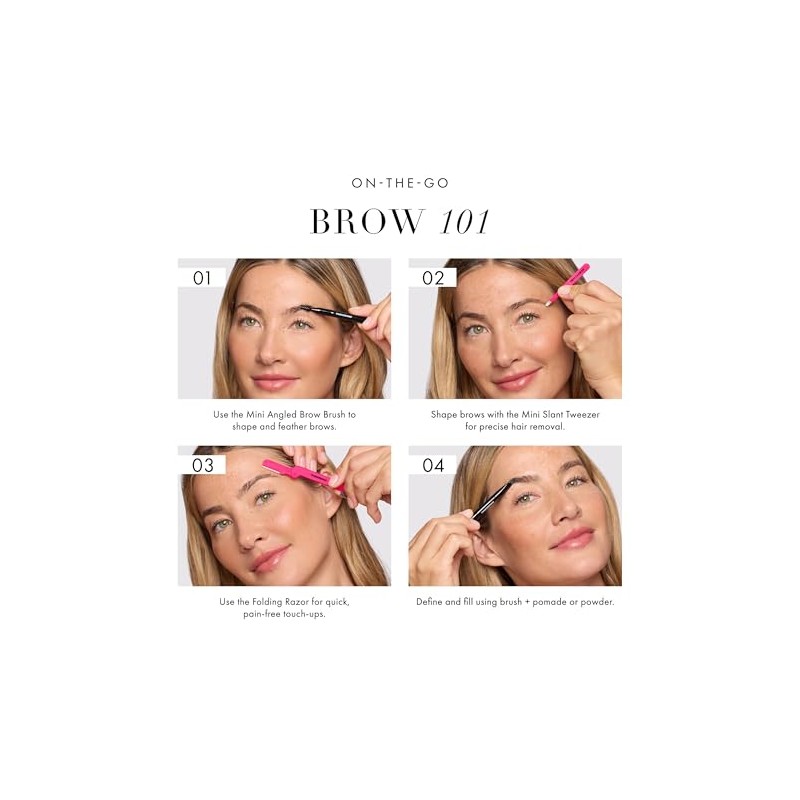Tweezerman Mini Brow Rescue Kit, Tools for Perfect Brow Shaping