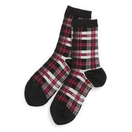 Vera Bradley Women's Crew Socks, Fireplace Plaid, One Size