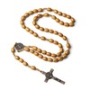 IS Holy Cross Catholic Orthodox Prayer Rosary Olive Beads Wooden