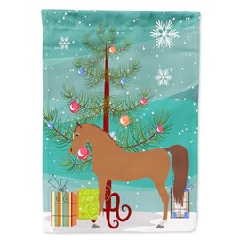 Caroline's Treasures BB9278GF Arabian Horse Christmas Garden Flag, Teal Mailbox Flag Decorative Yard Flag Banner Outside Patio Artwork Yard Flower Beds, Garden Size, Multicolor