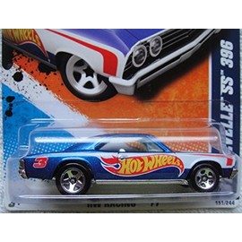 HOT WHEELS HW RACING '11 BLUE '67 CHEVELLE SS 396 1/10