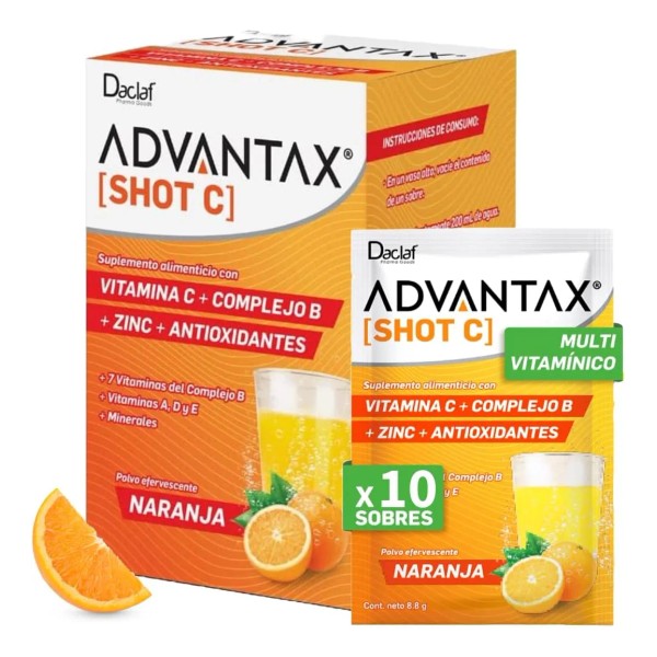 ADVANTAX Shot C Suplemento Alimenticio Vitaminas A D E Complejo