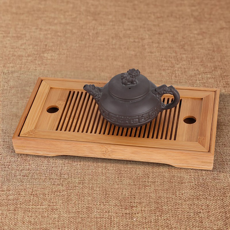 Bamboo Tea Tray Chinese Gongfu Tea Mini Serving Table for