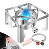ARC Portable Stainless Steel Propane Burner,55,000BTU Camping Stove Gas Burner