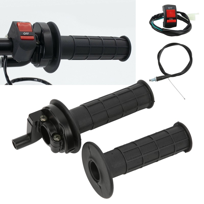 7/8in Twist Throttle Grip with Cable Kill On Off Switch
