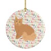 Selkirk Rex Cat Christmas Ceramic Ornament