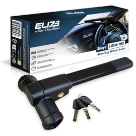 ELI73 Steering Wheel Lock for Cars & Vans - Car Lock Anti-Theft Device - High Visibility Immobiliser - Vehicle Security Lock - Includes 3 Keys (UK Company)