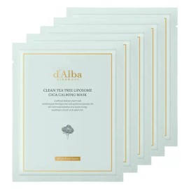 Dalba 달바 클린 티트리 리포좀 시카 카밍 마스크팩 5개입 4개 [5개입 × 2개] DAlba Clean Tea Tree Liposome Cica Calming Mask Pack 5 Pieces 4 Packs [5 Pieces × 2 Packs]