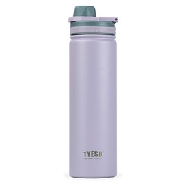 TYESO Water Bottle with Carrying Handle Lid | Insulated Stainless Steel Thermos | Travel Water Bottles for Gym & Sports | Leak Proof & BPA Free | Quick Flip Go Collection | 25oz (Purple)