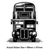 Medium 100mm 'Double Decker Bus' Transparent/Clear Sticker Decal for Windows/Cars/Walls
