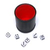 TOPTAN Dice Cup Leatherette with Velvet Interior, Quiet in shaking