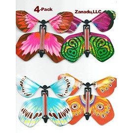 Zanadu Wind-Up Flying Butterflies (4 Pack)