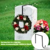 PEUTIER Headstone Wreath Hanger, Adjustable Gravestone Flower Holder Fit for