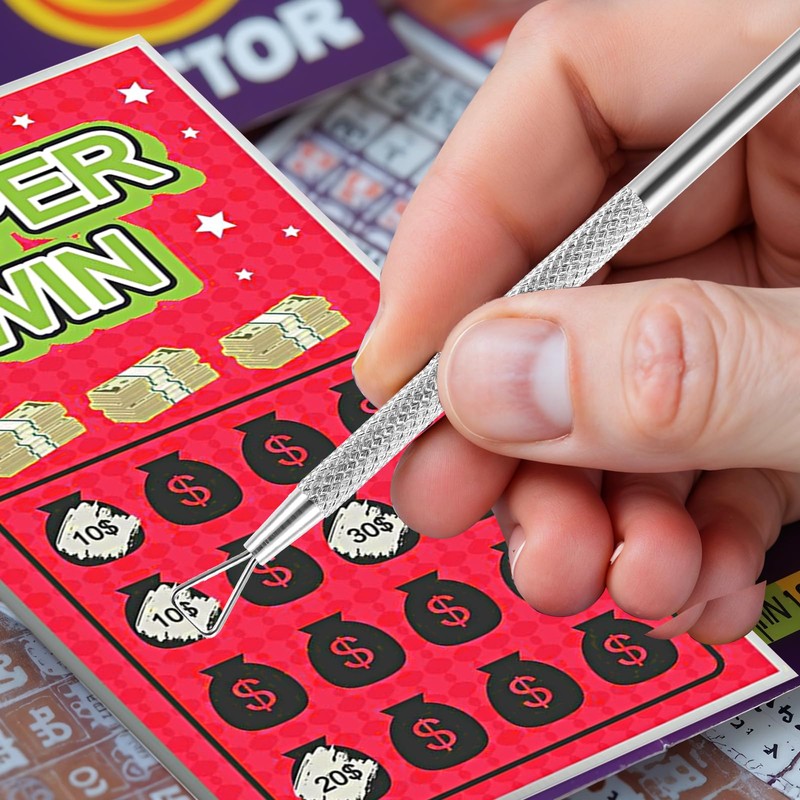 Guduling 4 PCS Lotto Scratcher Tool,Stainless Steel Scratch Off Tool,2